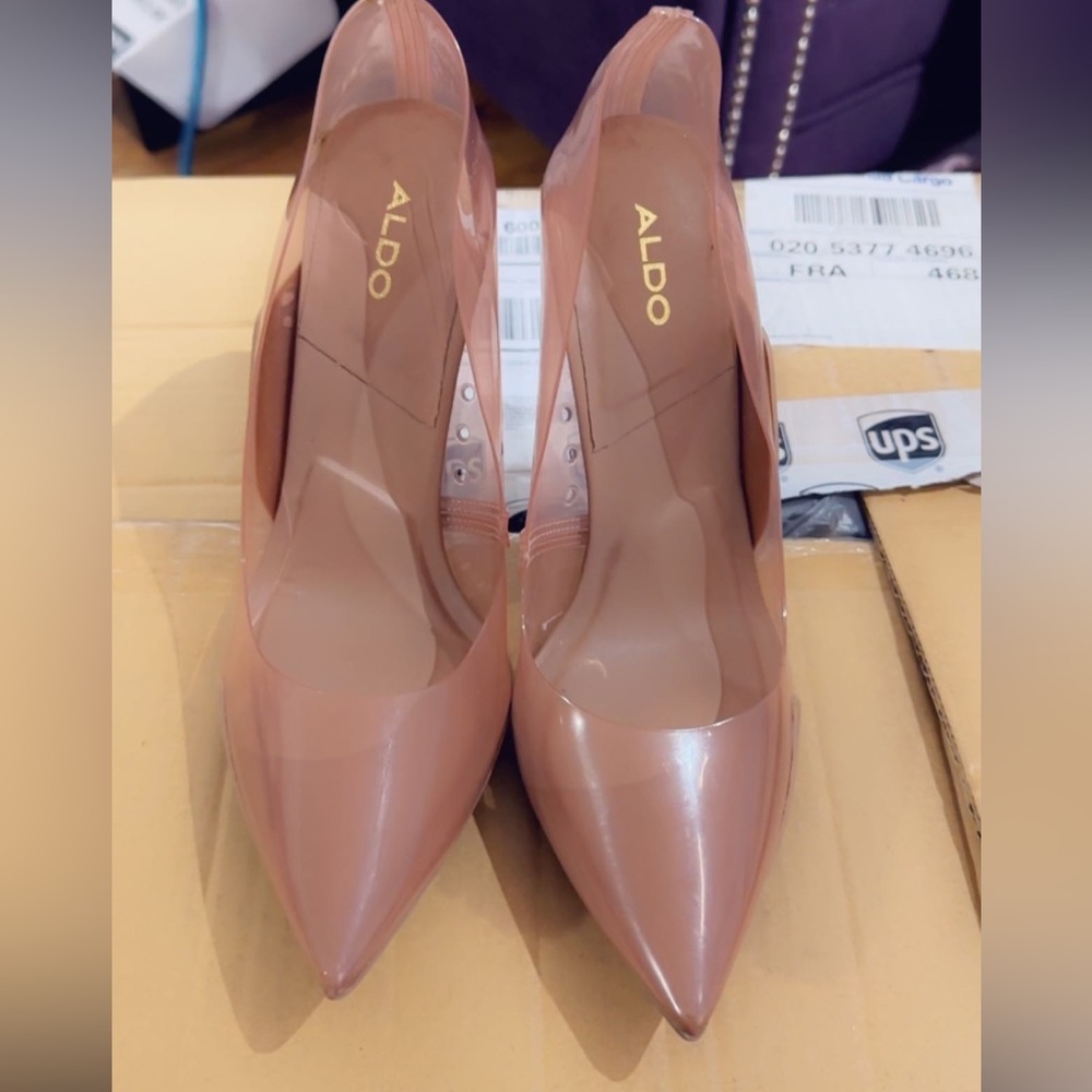 Aldo Clear Nude heels